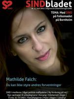 Mathilde Falchs ansigt med mørk baggrund